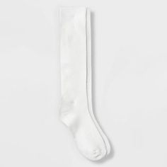 Women's Solid Knee High Socks - Xhilaration™ White 4-10 : Target Fitted White Mid-calf Socks, White Fitted Knee-high Socks, Fitted White Mid-calf Stockings, Fitted Cotton Hosiery For Spring, Fitted White Cotton Knee-high Socks, White Fitted Cotton Knee-high Socks, Soft White Knee-high Socks, Fitted White Socks For Fall, Fitted White Hosiery For Fall