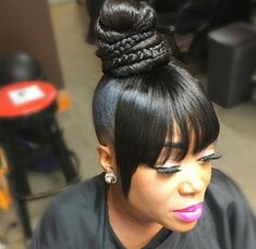 Ponytail Updo, Easy Updo Hairstyles, Natural Hair Updo, Fringe Hairstyles