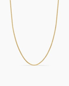 Shop the Box Chain Necklace in 18K Yellow Gold, 1mm from David Yurman. Enjoy free shipping on all online orders. David Yurman Necklace, Fringed Belt, Cool Tattoos For Guys, Box Chain Necklace, Chain Strap Bag, Floral Shoes, Necklace Box, Yellow Gold Chain, Jewelry For Her