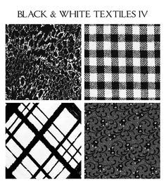 four black and white textures are shown in the same pattern, each with different patterns