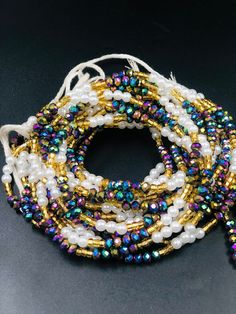 "❀ This listing is for  2 strands of waistbead ❀ Beads Ship directly from Ghana ❀ Bead length is 47\"Note. Bead length cannot be made longer than 47inches. ❀ Regular Beads sizes vary from size 6/0 to 8/0, 11/0 to 8/0 ❀ DHL requires customer's phone number during shipment, please provide one ❀You will receive quality & gorgeous waistbeads not limited  to the ones in the display pictures ❀ Beads are made with Cotton Strands to prevent any allergic reactions ❀ Shipping takes 3-5 Business days after processing(3-4 business days) ❀ Email me with any questions. I am usually quick at responding" Oshun Goddess, Goddess Spirituality, Waist Jewelry, Display Pictures, Diy Jewelry Unique, Belly Chain, Body Jewellery, 2 Set, Picture Display