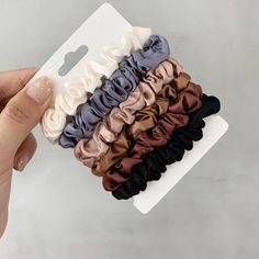 Satin Scrunchies, Tie Women, Fluffy Hair, Silk Hair, Diy Hair Accessories, Scrunchie Hairstyles