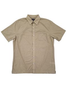 Mens Khaki Chinchilla Classic Fit Air Short Sleeve Button-Down Shirt This Van Heusen Air shirt features moisture wicking technology to help keep you cool and dry while staying active. It has a classic fit and is easy to care for letting you wear it straight from the dryer. Short sleeve button-down shirt Men's sizes Classic fit Moisture wicking Single chest pocket Easy care Material: 65% cotton, 35% polyester Made in Bangladesh Payment We accept PayPal as our payment method. Immediate payment is Casual Unstructured Beige Shirt, Beige Cotton Shirt With Button Closure, Khaki Summer Shirt With Button Closure, Beige Cotton Camp Shirt With Relaxed Fit, Summer Khaki Shirt With Button Closure, Beige Cotton Top With Placket, Beige Camp Collar Shirt With Button Closure, Beige Camp Collar Shirt With Buttons, Beige Shirt With Buttons And Camp Collar