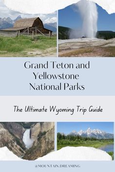 2 National Parks, 6 Days #nationalpark #grandteton #yellowstone #wyoming Introductory Post, Yellowstone Wyoming, National Park Road Trip, Mountain Travel, Usa Travel Destinations