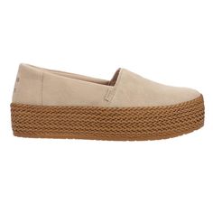 PRICES MAY VARY. Suede upper Slip on easy Rope wrap platform Rubber outsole Custom CloudBound insoles for all-day comfort and support Suede Fashion, Platform Espadrilles, Casual Flat Shoes, Womens Toms, Flat Espadrilles, Casual Flats, Slip Ons, Low Heels, Loafer Shoes