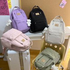 Fashion Female Waterproof Laptop Leisure College Backpack Ladies Student Bag Girl Travel Book Backpack Women Portable School Bag College Backpacks, Details Aesthetic, School Bag College, Aesthetic Backpack, Aesthetic School, Backpack Material, Student Bag, College Backpack, Backpack Women