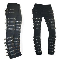 Punk Classic Rivet Pant Michael Jackson Gothic Bad Concert Black Metal Rock Michael Jackson Merchandise, Concert Black, Gothic Pants, Jackson Bad, Michael Jackson Bad, Black Trousers, Leather Trousers, Famous Celebrities, Trouser Pants