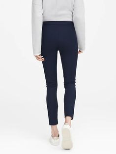 Devon Legging-Fit Washable Bi-Stretch Ankle Pant | Banana Republic Versatile 4-way Stretch Leggings For Fall, Versatile 4-way Stretch Fall Leggings, Fall Workwear Leggings With 4-way Stretch, Fall Workwear Elastane Jeggings, Versatile Fall Jeggings For Workwear, Chic Comfort Stretch Leggings For Work, Fall Workwear Versatile Jeggings, Versatile Fall Workwear Jeggings, Chic Stretch Leggings For Business Casual