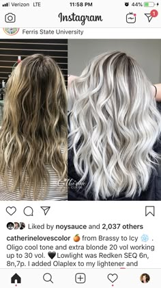 Blond To Silver Hair, Icy Lob Haircut, Grey Blonde Root Melt, Platinum Ice Blonde Hair Dark Roots, Ashy Cool Blonde Balayage Ombre, Icy Blonde Balayage Formula, Ash Blonde Wedding Hair, Ice Blonde Hair With Lowlights Balayage, Icy Highlights With Lowlights