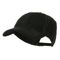 6 Panel Cotton Washed CapMade of 100% cotton.One size fits most with an adjustable fabric and slide buckle strap, fitting up to XL.Adult/Unisex.Crown measures 3.5 inches deep.Bill measures 3 inches long.Hand wash only.Imported. Solid in color, brushed cotton cap for men and women.Contrasting khaki stitching is featured throughout the cap.6 small ventilation holes placed on each panel of crown.Bill is stiff and pre curved.Unconstructed crown.6 panels.Low profile.Our deluxe cap is the perfect a... Cap For Men, Brushed Cotton, Low Profile, Hand Wash, Buckle, Men And Women