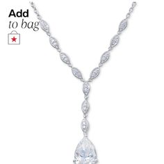 in stock Lariat Necklace, Necklace Designs, Cubic Zirconia, Sterling Silver, Silver