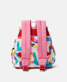 Stella Logo Pop Backpack-White-large Pop Logo, 2023 Wardrobe, Kids Email, Stella Logo, Rainbow Canvas, Kids Backpack, Spring Summer 2023, Stella Mccartney Kids, Kids Backpacks