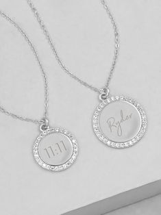 Coin Necklace Silver, Diamond Name Necklace, 6 Characters, Silver Coin Necklace, Necklace Initial, Gold Name Necklace, Necklace Diamond, Gold Coin, Engraved Necklace