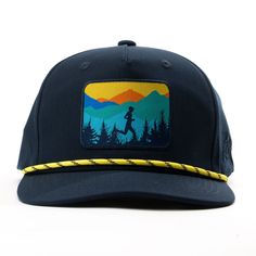 Hit the trails with our Trail Runner Rope Hat, highlighting the rugged and adventurous spirit of trail running. This hat seamlessly combines style and practicality, offering a unique and dynamic choice for trail runners who want to showcase their love for off-road adventures. Elevate your trail running gear with this exceptional accessory that adds a touch of wilderness to your ensemble and makes for an outstanding gift! Functional Trucker Hat With Curved Brim For Outdoor Activities, Breathable Trucker Hat With Curved Brim For Hiking, Breathable Flat Bill Trucker Hat For Outdoor Activities, Adjustable Functional Trucker Hat For Hiking, Functional Trucker Hat For Outdoor Activities, Functional Snapback Trucker Hat For Outdoor Activities, Outdoor Snapback Trucker Hat With Moisture-wicking, Moisture-wicking Snapback Trucker Hat For Outdoor, Breathable Functional Trucker Hat For Outdoor