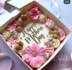 a happy mother's day cake in a box