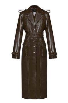 Fitted Trench Coat, Vinyl Trench Coat, Victorian Coat, Brown Leather Coat, Style Moodboard, Long Leather Coat, Black Leather Dresses, Fall Inspiration, Airport Fashion