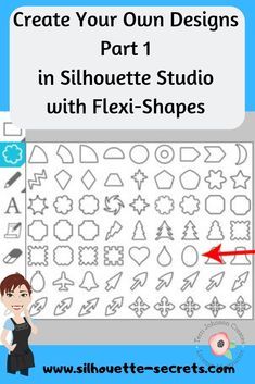 how to create your own designs part 1 in silhouette studio with flexi - shapes