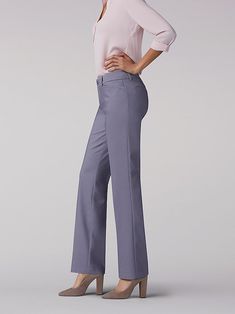 Women’s Secretly Shaped Pants| Straight Leg | Lee® Elegant Stretch Dress Pants Straight Fit, Elegant Stretch Straight Dress Pants, Elegant Straight Stretch Dress Pants, Elegant Stretch Straight Leg Work Pants, Elegant Stretch Work Pants With Straight Leg, Elegant Comfort Stretch Straight Pants, Elegant Comfort Stretch Pants For Business Casual, Elegant Business Casual Comfort Stretch Pants, Elegant Comfort Stretch Full Length Pants