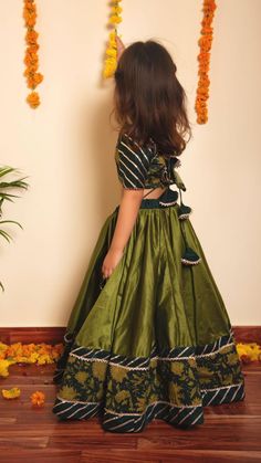 Bachapan Idika Green Lehenga Set – Fledgling Wings Kids Suit Design Girl, Lehenga For Kids Designer, Lehenga Design For Kids Girl, Baby Lehenga Blouse Designs, Kids Lehenga Choli Design, Baby Lehenga Designs, Baby Girl Lehenga Designs, Baby Blouse Designs, Lehenga Blouse Designs For Kids