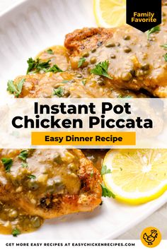 instant pot chicken piccata recipe on a plate