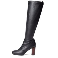 Franco Sarto Borne Black Faux Leather Wide Calf Boots Luxe And Refined, This Knee-High Boot Makes A Statement Day In And Day Out. Faux Leather Upperside Zip For Easy On/Off Round Toesleek, Formfitting Design 16.54 Inch Boot Height, 13.39 Inch Circumference 3 Inch Block Heel Artful Design Lifts This Iconic Knee High Boot To Stunning New Heights. Faux Leather Upper Partially Made From Recycled Materials Eco-Conscious Linings With Soft + Sustainable Comfort New With Original Box Leather Block Heels For Winter, Leather Platform Boots With Block Heel For Winter, Winter Leather Platform Boots With Block Heel, Winter Leather Platform Boots With Padded Heel, Winter Leather Heeled Boots With Stacked Heel, Fall Leather Platform Boots For Workwear, Leather Platform Boots For Fall Workwear, Winter Leather Heels For Office, Fall Leather Platform Boots With Sculpted Heel