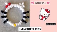 the hello kitty ring is made out of plastic beads