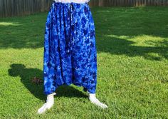 BayeFall Studio Harem Pants w/ Adjustable Waist Tie String & Pockets One Size Fits: S, M, L, XL, XXL, XXXL Men & Women This pair features a blue Tie Dye pattern. Blues/White. Spiritually crafted. Ships: Next Business Day (usually) Dropcrotch, Harem Pants, Aladdin, Chiya Pants, Injahaz, Samurai, Coat of Many Colors, Sacred Geometry Blue Wide Leg Harem Pants For Loungewear, Bohemian Blue Ankle-length Bottoms, Blue Stretch Harem Pants For Spring, Blue Festival Pants With Elastic Waistband, Blue Pants With Elastic Waistband For Festival, Blue Cotton Harem Pants, Blue Full-length Cotton Harem Pants, Blue Harem Pants With Pockets For Loungewear, Blue Cotton Full-length Harem Pants