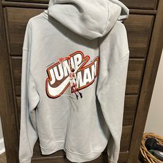 Never Worn, No Tags, Men’s Size Medium Men's Jordan Jump Man Full Zip Fleece Lined Hoodie Sweatshirt Grey Nike Urban Hoodie With Crew Neck, Nike Urban Crew Neck Hoodie, Nike Long Sleeve Fan Apparel Hoodie, Nike Long Sleeve Hoodie For Fan Apparel, Nike Long Sleeve Hoodie Fan Apparel, Nike Fan Apparel Hoodie, Nike Cotton Hoodie With Graphic Print, Nike Casual Hoodie With Graphic Print, Casual Nike Hoodie With Graphic Print