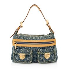 LV Monogram Denim Baggy PM Shoulder Bag It comes with Dust box, Care manual, Tag and Paper bag. Luxury Bags With Pockets In Monogram Canvas, Designer Shoulder Bag With Pockets For Daily Use, Blue Luxury Bag With Pockets, Luxury Blue Bags With Pockets, Designer Denim Blue Shoulder Bag For Everyday, Designer Denim Blue Shoulder Bag, Designer Blue Bags With Pockets, Urban Chic Outfits, Lv Handbags