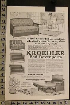 an advertisement for the kroehler furniture line