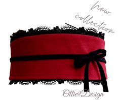 Red Velvet Obi Belt, Red belt with Lace Border, Women's belt, Wide velvet belt, Tie belt, Wide Wrap belt, Wide belt,  Unique reversible wide wrap belt. Available in red or any other color (contact us for a custom order)  Obis are a great way to slim visually the waistline, so they are a flattering source for different looks, also are hot and in style to give a nice look to blouses or dresses... The color is perfect for matching a large range of colors and styles. It is made with a wide central p Velvet Belt, Women's Belts, Belt Tie, Wrap Belt, Obi Belt, Red Belt, Sewing Diy, Belt Tying, Lace Border