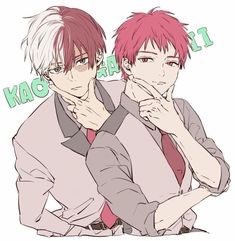 two young men with red hair are posing for the camera and one has his hand on his chin