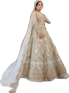 Royal Pakistani Wedding Gown in Premium Net Pakistani Wedding Gown, Pakistani Gown, Pakistani Bridal Dress, Net Gowns, Pakistani Bridal Dresses, Stunning Gowns, Net Dupatta, Pakistani Bridal, Pakistani Wedding