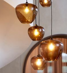 *Will be delivered in 2-3 weeks. This elegant pendant light is crafted using amber smoked glass and is a real feature in any room. Great on its own or in 2s or 3s etc., it looks great lit or unlit. It comes with 140cm of fabric fabric flex that can be shortened to any length and the metal ceiling fitting shown. It's also dimmable and takes any E27 bulb (large screw...or E26 in the USA). Size Approx: 30cm diameter x 25cm high. Amber Pendant Light, Glass Kitchen Lights, Amber Lighting, Pears Soap, Elegant Pendant Lighting, Bachelorette Pad, Cluster Pendant Lighting, Perfect House, Metal Ceiling