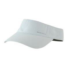 a white visor with the word columbia on it