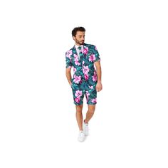 Showcase your beachy style in this Men's OppoSuits Modern-Fit 3-pc. Hawaiian Suit & Tie Set. Showcase your beachy style in this Men's OppoSuits Modern-Fit 3-pc. Hawaiian Suit & Tie Set. FEATURES 3-pc. set includes: short sleeve jacket, shorts & tie Button closure Short sleeves No fly Jacket: 3 pockets, shorts: 4 pocketsFIT & SIZING Shorts: 9-in. inseam Modern fitFABRIC & CARE Body & lining: polyester Machine wash Imported Size: 42 - Regular. Color: Multicolor. Gender: male. Age Group: adult. Mens Suits Summer, Tropical Outfits, Summer Suits Men, Summer Hawaii, Formal Dress Code, Beachy Style, Suit Tie, Short Sleeve Jacket, Summer Suits