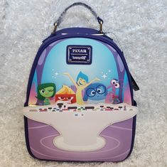 New Loungefly Disney Pixar The Cast Of Inside Out Mini Backpack. Feont Zip Pocket, Slip Pocket On Each Side, Double Zip Main Closure With Inside Zip Pocket, Adjustable Straps. Approximately 9"X4"X11". Price Is Firm. Please Do Not Send Offers Unless Bundled With Other Items With A Reasonable Offer. Combine Orders Into A Bundle And Pay For Only One Shipping. C-28 Playful Purple Travel Bags, Disney Purple Backpack, Disney Purple Travel Backpack, Purple Backpack For Disney Trips, Purple Disney Backpack, Playful Purple Backpack Bag, Playful Purple Bag For Everyday Use, Playful Multicolor Bag For Theme Park, Playful Purple Standard Backpack