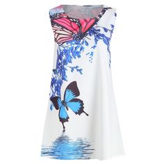 Sleeveless Butterfly Print Casual Dress - Multi - 4089691614 - Women's Clothing, Dresses, Casual Dresses  #CasualDresses #Women's #Clothing # #Dresses # #Casual #Dresses Summer Dress Trends, Print Chiffon Maxi Dress, Printed Beach Dresses, Printed Prom Dresses, Butterfly Print Dress, Cheap Dresses Casual, Print Chiffon Dress, Printed Casual Dresses, Black Print Dress