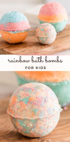 Bath Bomb For Kids, Our Oily House, Rainbow Bath Bomb, Bath Bomb Recipe, Bath Balms, Essential Oils For Kids, Recipe For Kids, Bombe Recipe, Kids Rainbow