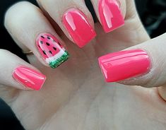 Watermelon Ombre Nails, Watermelon Design Nails, 4july Nails, Watermelon Inspired Nails, Summer Watermelon Nails, Watermelon Gel Nails, Watermelon Color Nails, Watermelon Nails Design, Watermelon Manicure