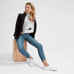 Women’s Pima Micro Rib Turtleneck | Everlane Long Sleeve Turtleneck For Spring Workwear, Long Sleeve Turtleneck For Work In Spring, Spring Workwear Long Sleeve Turtleneck, Spring Long Sleeve Turtleneck For Work, Stretch Turtleneck Outerwear For Layering, Trendy Fitted Turtleneck Outerwear, Classic Stretch Outerwear For Layering, Casual Fitted High Neck Outerwear, Casual Stretch Turtleneck For Layering