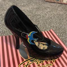 Pin Up Style Mary Janes With A Cute Sparrow Buckle. Size 8. New In Box Cute Sparrow, Couture Heels, Pleaser Shoes, Pinup Couture, Couture Shoes, Evening Shoes, Pin Up Style, Up Styles, Mary Janes