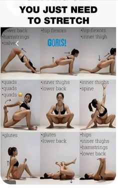 Squat Challenge For Beginners, Body Stretches Flexibility, Best Stretching Exercises, Tight Hamstrings, Body Stretches, Hip Flexors, Workout Without Gym, Health And Fitness Articles, Easy Yoga Workouts