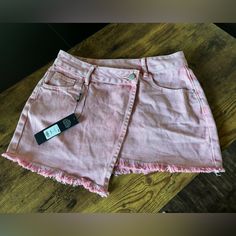 Fashion Nova Medium Stacey Asymmetrical Denim Mini Skirt- Pink New With Tags Never Worn! Super Girly And Cute. Pink Denim Trendy Bottoms With Asymmetrical Frayed Hem, Trendy Denim Skirt With Asymmetrical Frayed Hem, Trendy Asymmetrical Denim Skirt With Frayed Hem, Trendy Cutoff Mini Skirt For Spring, Casual Bottoms With Frayed Asymmetrical Hem, Spring Casual Mini Skirt With Asymmetrical Hem, Cotton Bottoms With Asymmetrical Frayed Hem, Cotton Bottoms With Frayed Asymmetrical Hem, Trendy Asymmetrical Skirt For Spring