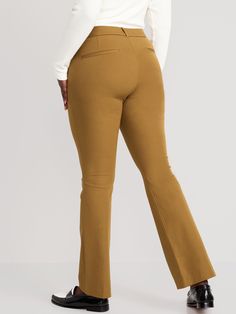 Online exclusive! The Pixie pants you love, now in a more fabulous fit & fabric ✨ Double hook-and-bar closures and zip fly.  Diagonal on-seam pockets at front; decorative welt faux-pockets at back.  Clever Secret-Smooth front pockets hold you in fo Flat Front Bottoms For Workwear In Fall, Stretch High-waisted Dress Pants With Belt Loops, Office Flat Front Bottoms With Pockets, Chic Mid-rise Bottoms With Button Zip Fly, Stretch Dress Pants With Belt Loops For Fall, Non-stretch Office Bottoms With Belt Loops, Fall Flat Front Bottoms With Button Closure, Trendy Fitted Dress Pants With Belt Loops, Flat Front Business Casual Bottoms For Fall