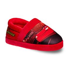 He'll love the comfort and style of these Cars Lightning McQueen slippers. © Disney/Pixar He'll love the comfort and style of these Cars Lightning McQueen slippers. © Disney/Pixar SLIPPER FEATURES Lightning McQueen graphics Comfortable padded footbedSLIPPER CONSTRUCTION Faux fur, fabric, synthetic upper Faux fur, manmade lining Polyurethane midsole Fabric, textile outsoleSLIPPER DETAILS Round toe Slip-on Padded footbed WARNING: This product can expose you to chemicals including Lead which is kno Slippers Disney, Cars Lightning Mcqueen, Boys Slippers, Red Bedding, Kids Slippers, Fur Fabric, Disney Pixar Cars, Tractor Supply, Fabric Textile