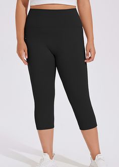 Plus Size Black Skinny Elastic Waist High Waisted Leggings | Rotita.com - USD $32.98 Elegant Dresses Plus Size, High Waisted Black Leggings, Swimwear Suits, Color Pants, Plus Size Black, Printing Design, Colored Pants, Type Of Pants, Plaid Tops