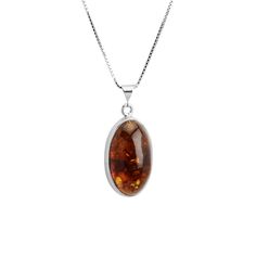 Gorgeous Cognac Baltic Amber Sterling Silver NecklaceItalian Rhodium Plated Sterling Silver Box Link Chain. Due to inherent nature of natural stones, there may be slight variation in stone sizes, shapes, colors and patterns Stones: Amber Length: Adjustable length approx. 16" - 18" Dimensions: Amber is approx. 1" long & 1/2" wide & 1/2 thick Pendant hangs approx. 1 1/2" Material: .925 Silver Made in: Poland Stone Pattern, Silver Box, Baltic Amber, Sterling Silver Necklace, Link Chain, Sterling Silver Necklaces, Rhodium Plated, Cognac, Natural Stones