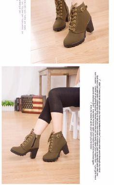 Women Pumps Boots High Quality Lace-Up European PU High Heels Boots – Atom Oracle Comfortable High Heels, Women Footwear, High Heels Boots, Leather Industry, Boots High, Heels Boots, Boot Pumps, Ladies Shoes, Rubber Heels