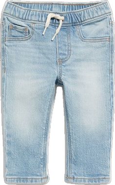 Blue Jeans With Elastic Waistband For Everyday, Light Wash Jeans With Elastic Waistband, Everyday Light Wash Jeans With Elastic Waistband, Everyday Medium Wash Jeans With Elastic Waistband, Light Wash Cotton Pull-on Jeans, Recycled Cotton, Patch Pocket, Old Navy, Coin